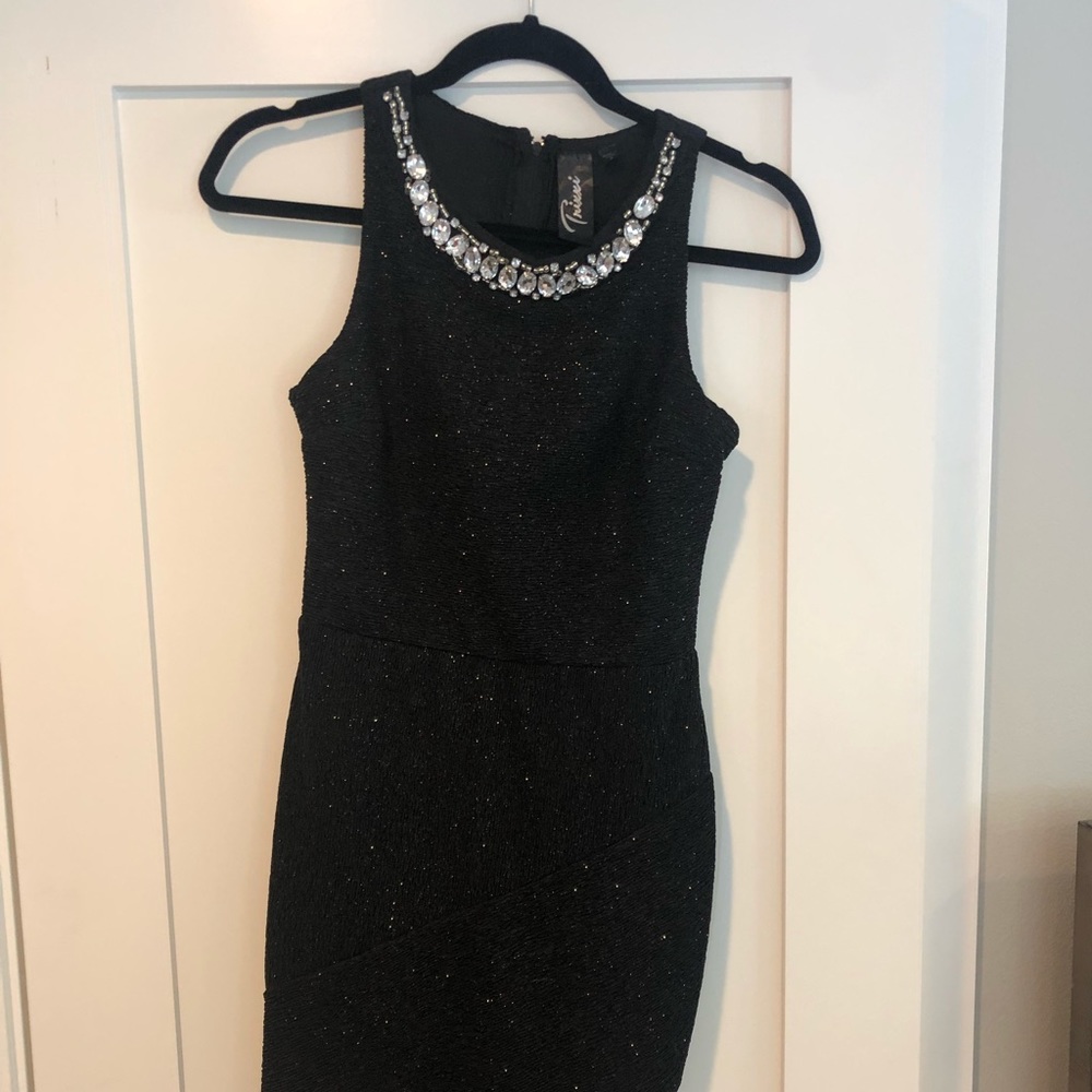Sparkly black mini dress
